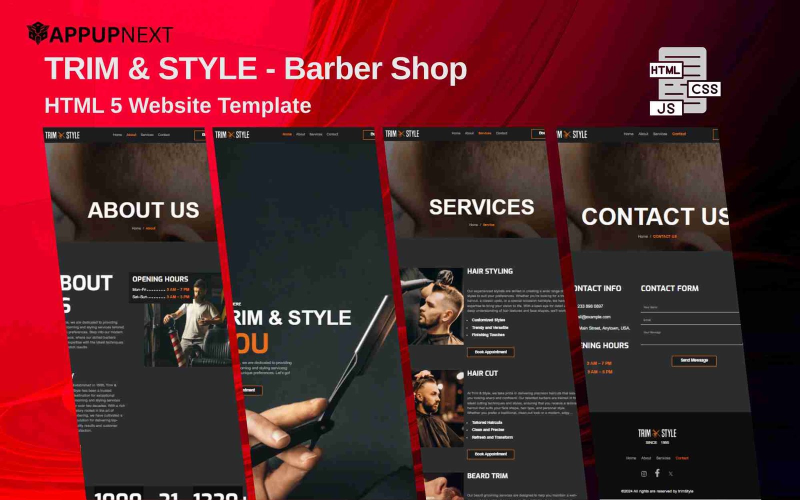 TRIM & STYLE - Barber Shop - HTML 5 Website Template