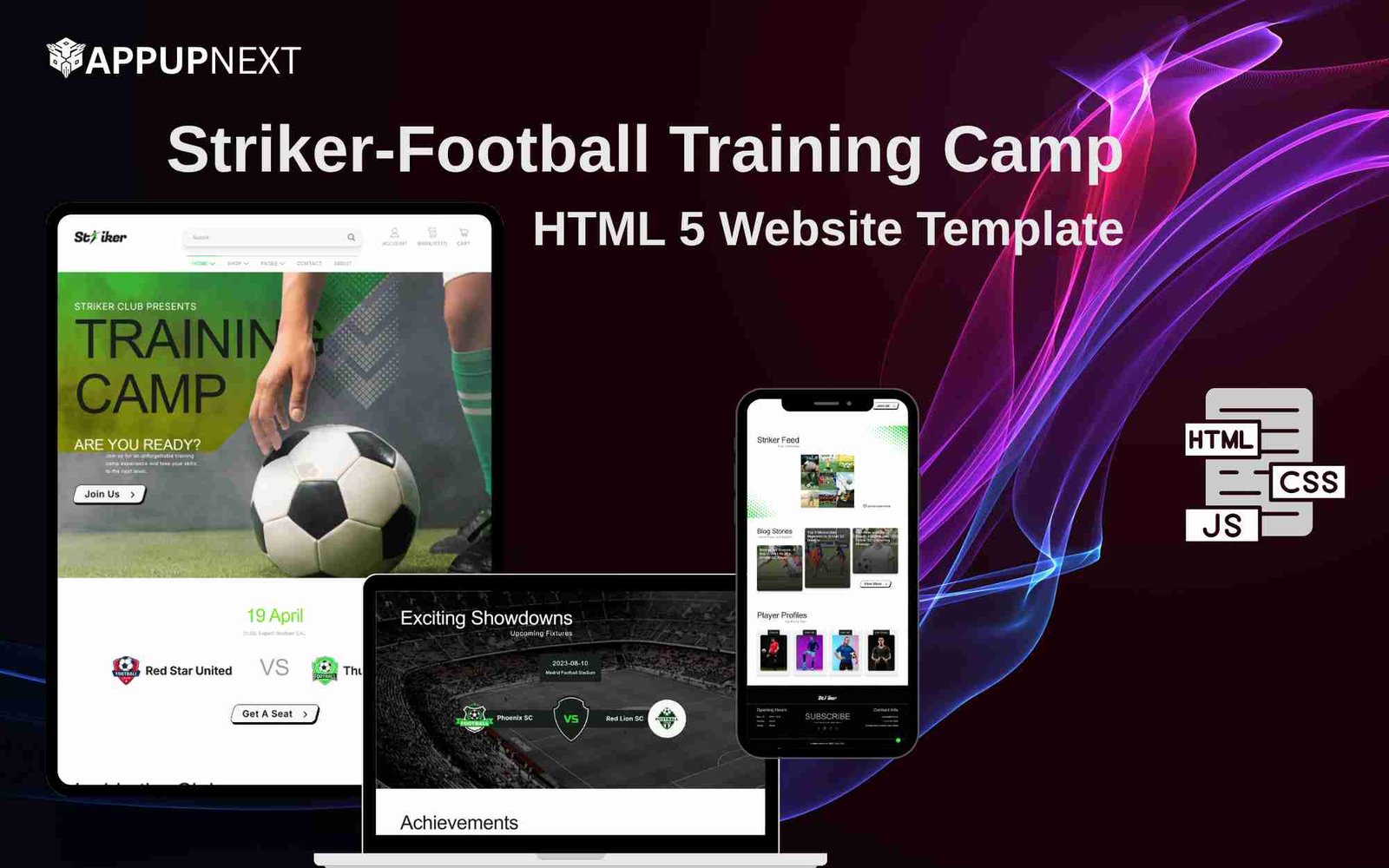 Striker-Football Training Camp - HTML 5 Website Template
