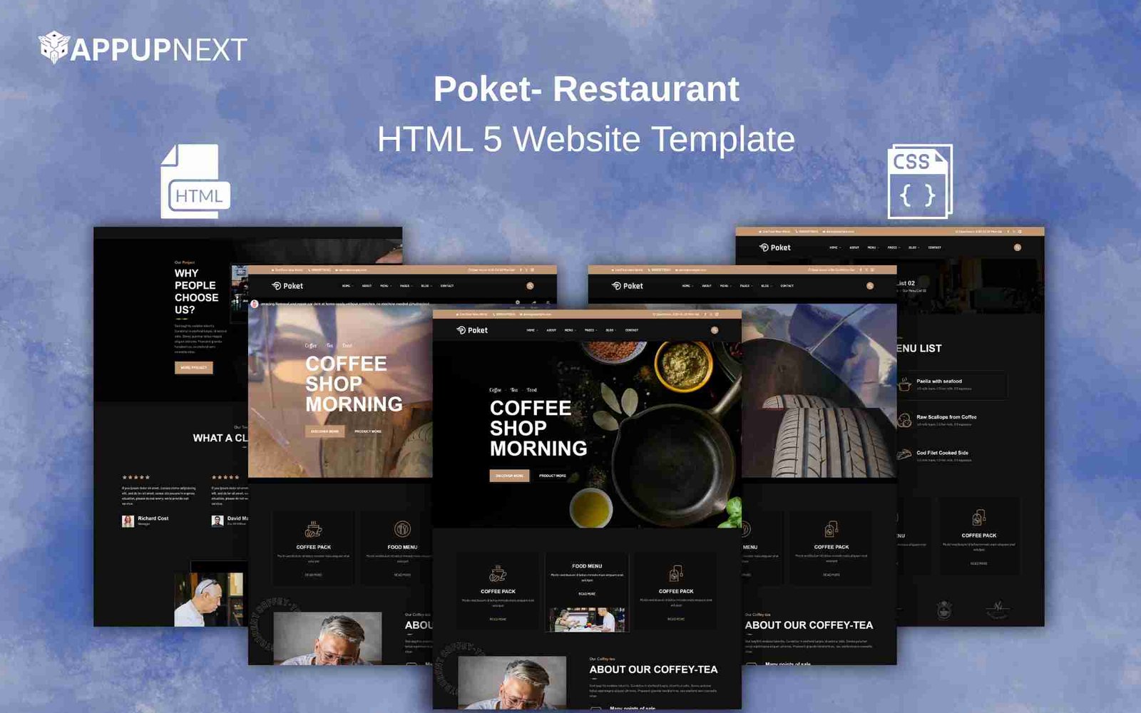 Poket- Restaurant - HTML 5 Website Template