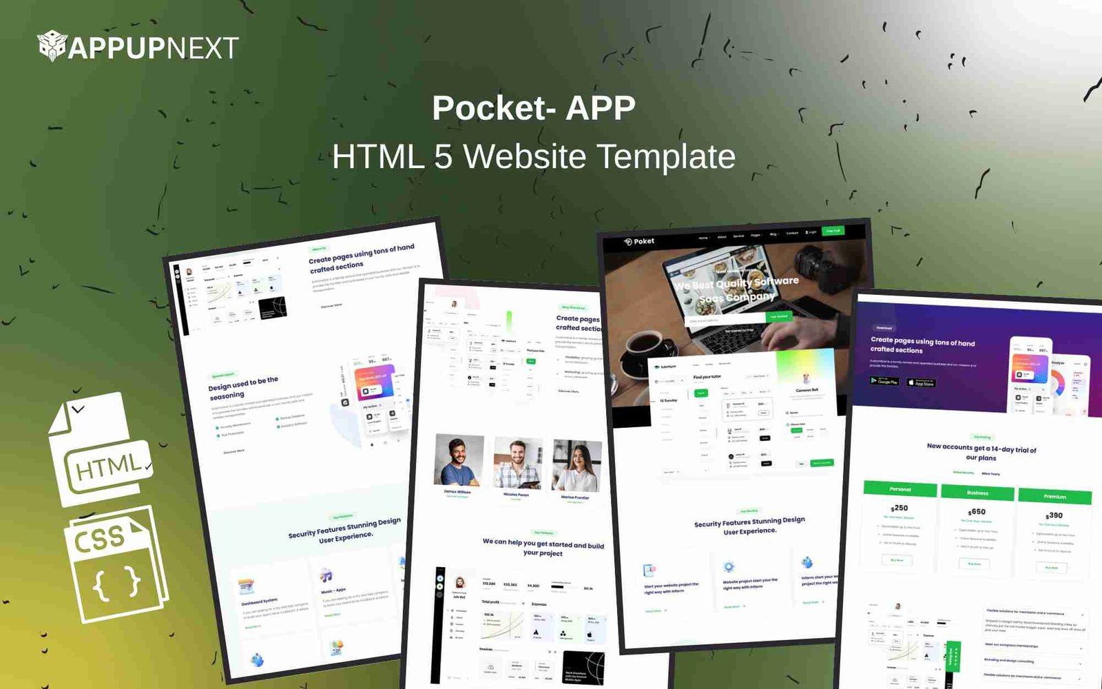 Poket- APP - HTML 5 Website Template - v2