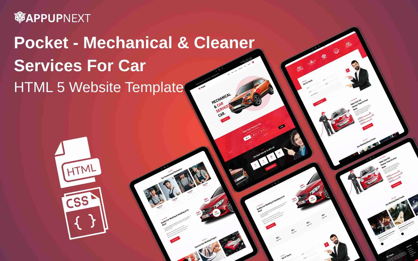 Poket - Mechanical & Cleaner - Services For Car - HTML 5 Website Template - v2