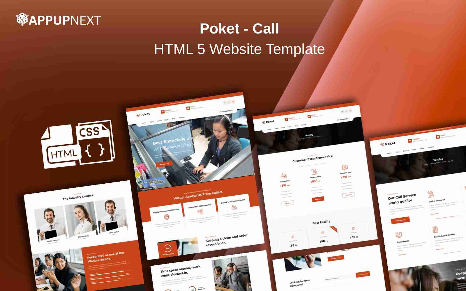 Poket - Call - HTML 5 Website Template - v2