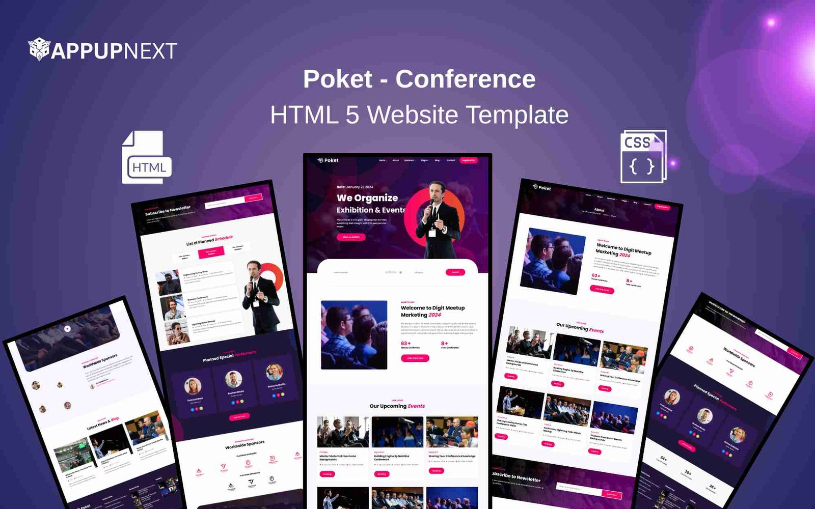 Poket - Conference - HTML 5 Website Template - v1