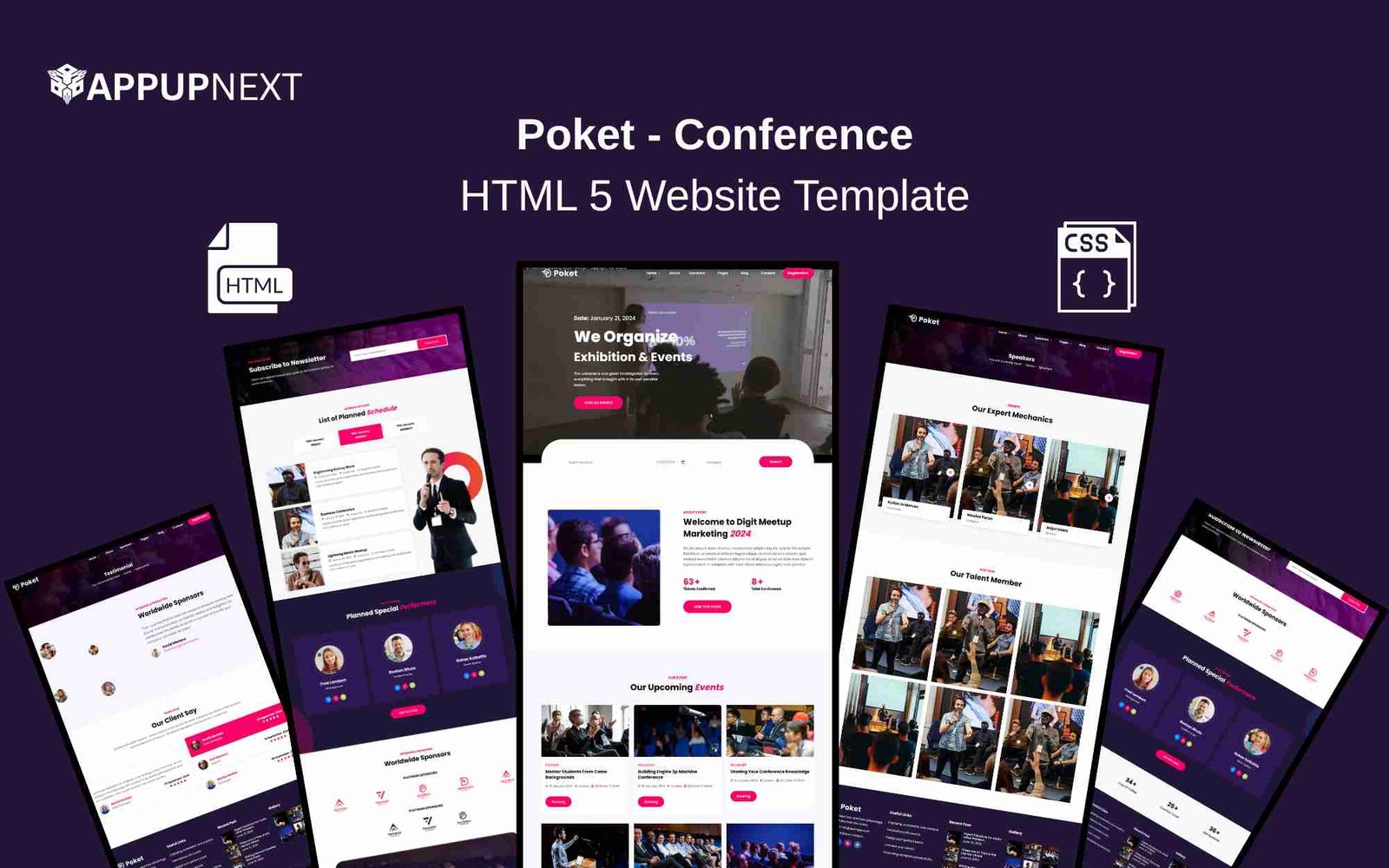 Poket - Conference - HTML 5 Website Template - v2