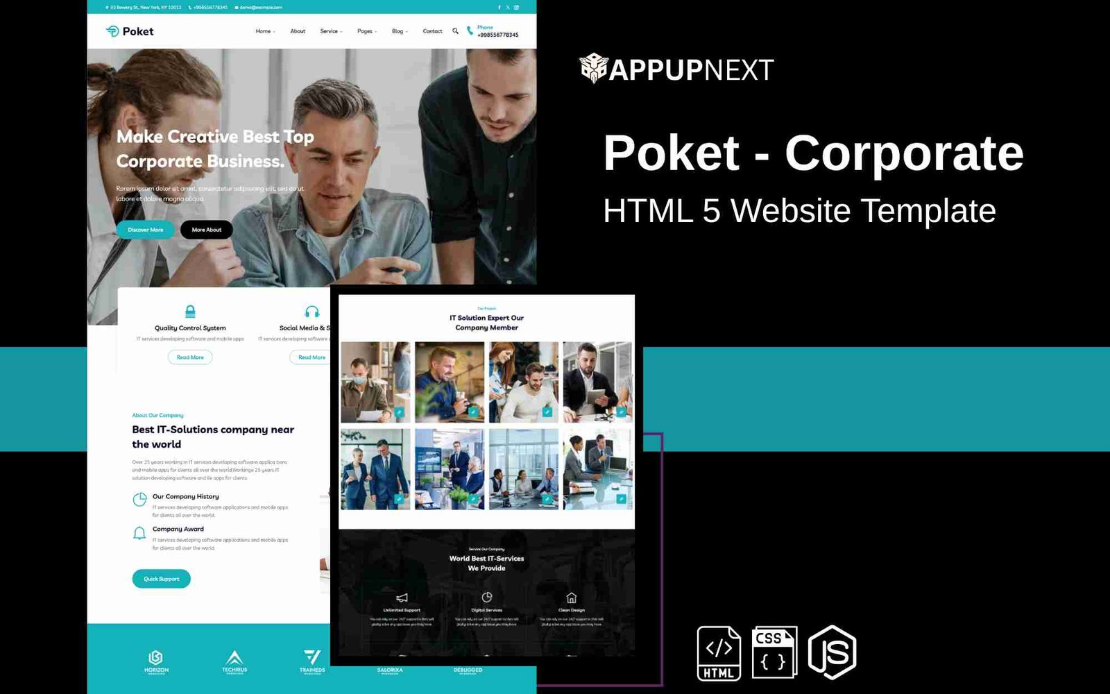 Poket - Corporate - HTML 5 Website Template - v6