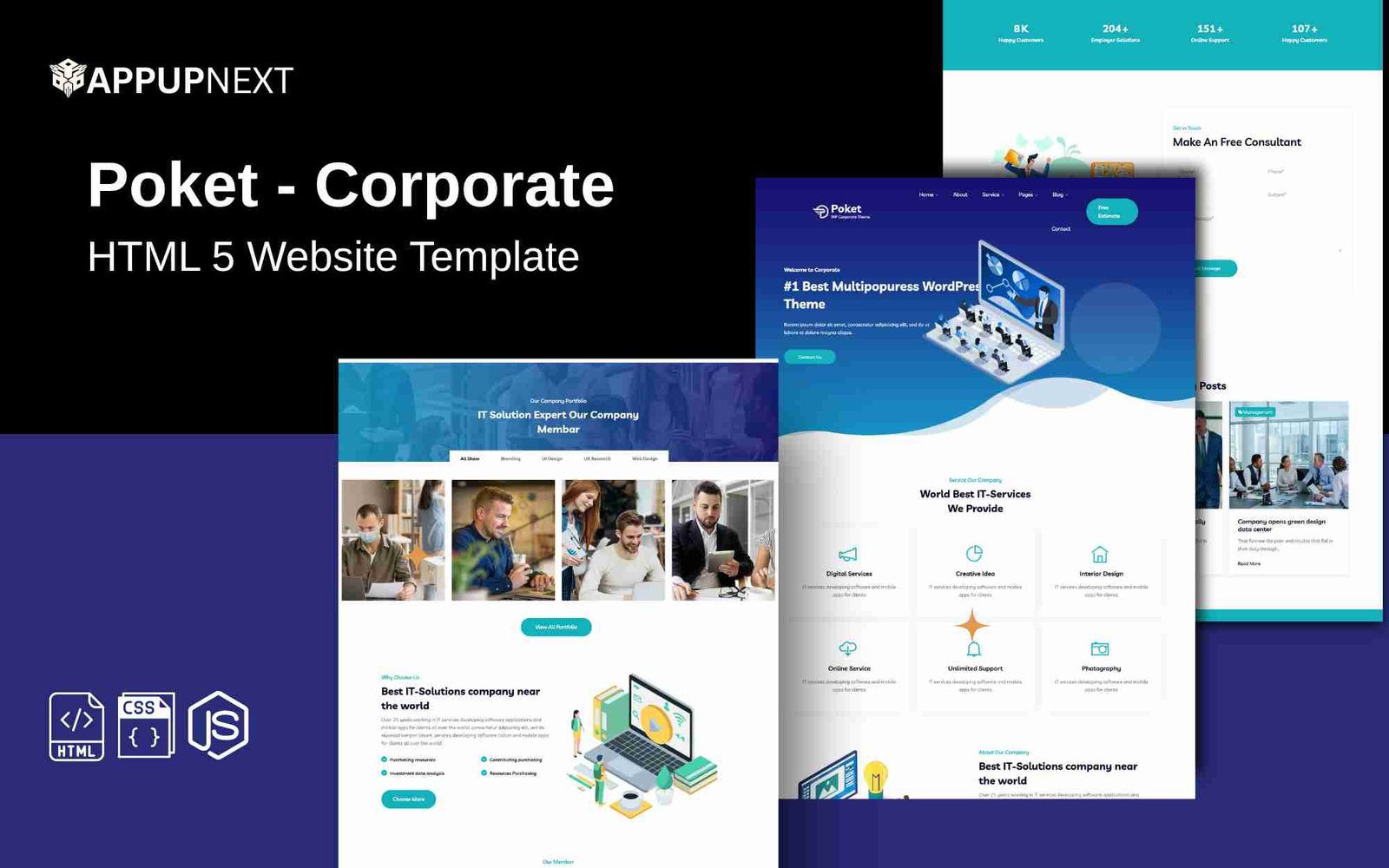 Poket - Corporate - HTML 5 Website Template - v8