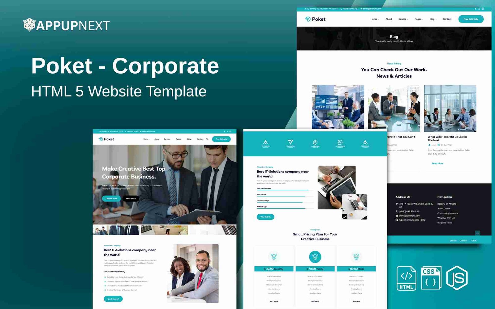 Poket - Corporate - HTML 5 Website Template - v9