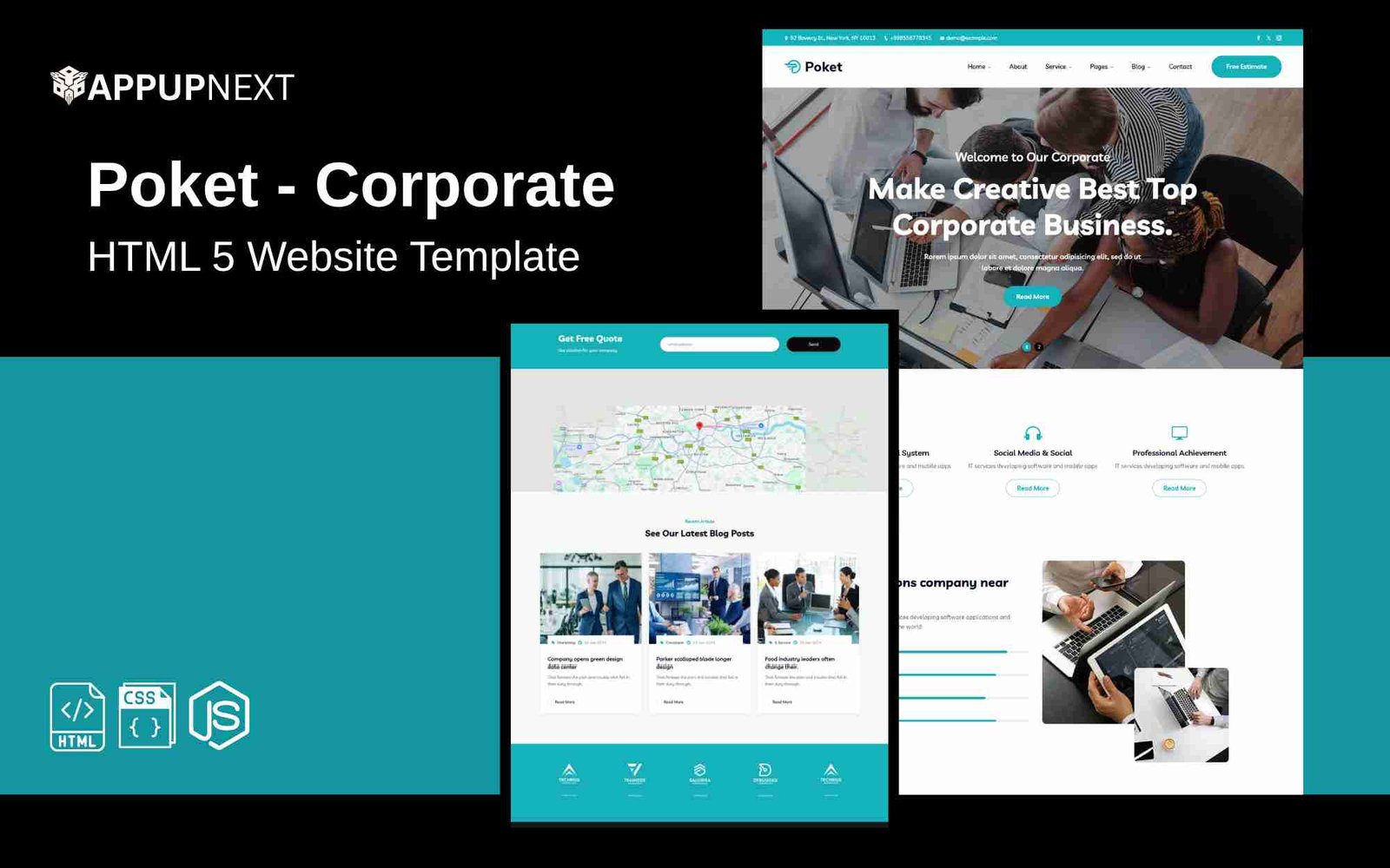 Poket - Corporate - HTML 5 Website Template - v10