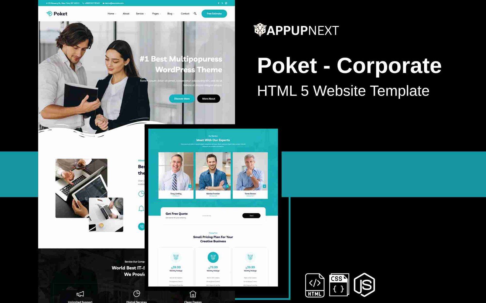 Poket - Corporate - HTML 5 Website Template - v11