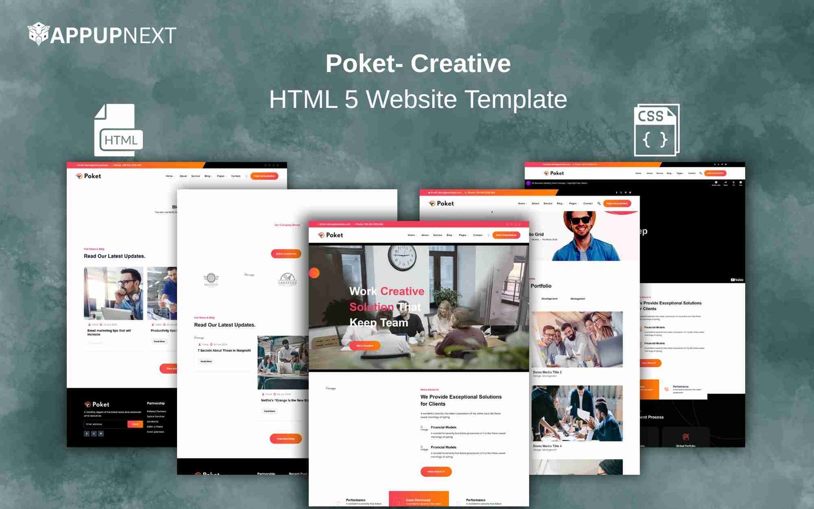 Poket- Creative - HTML 5 Website Template - v2