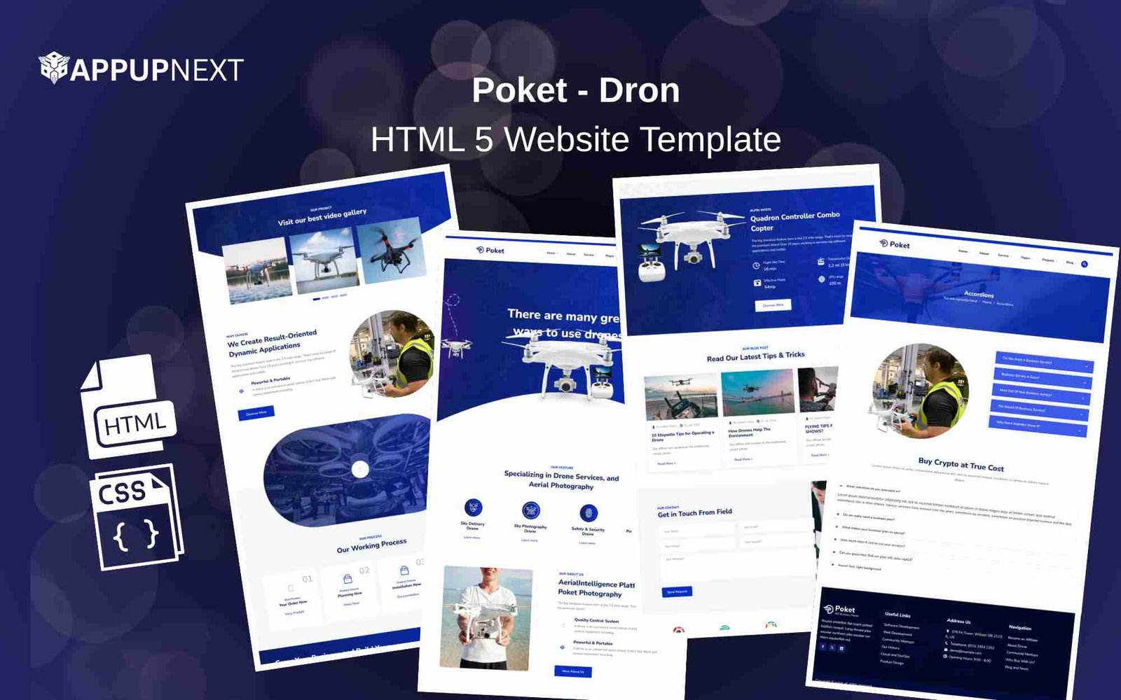 Poket - Dron - HTML 5 Website Template - v2