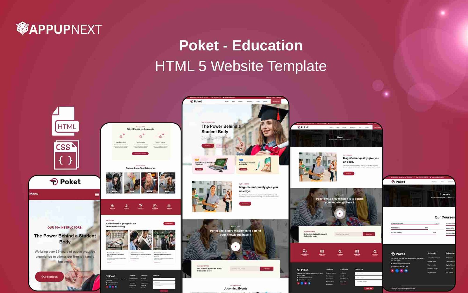 Poket - Education - HTML 5 Website Template - v1