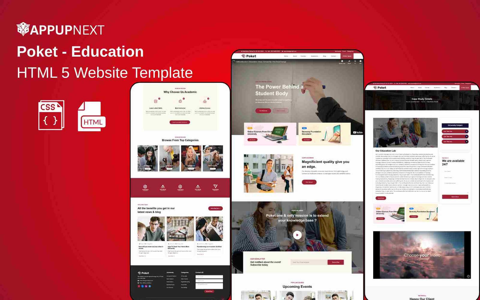 Poket - Education - HTML 5 Website Template - v2