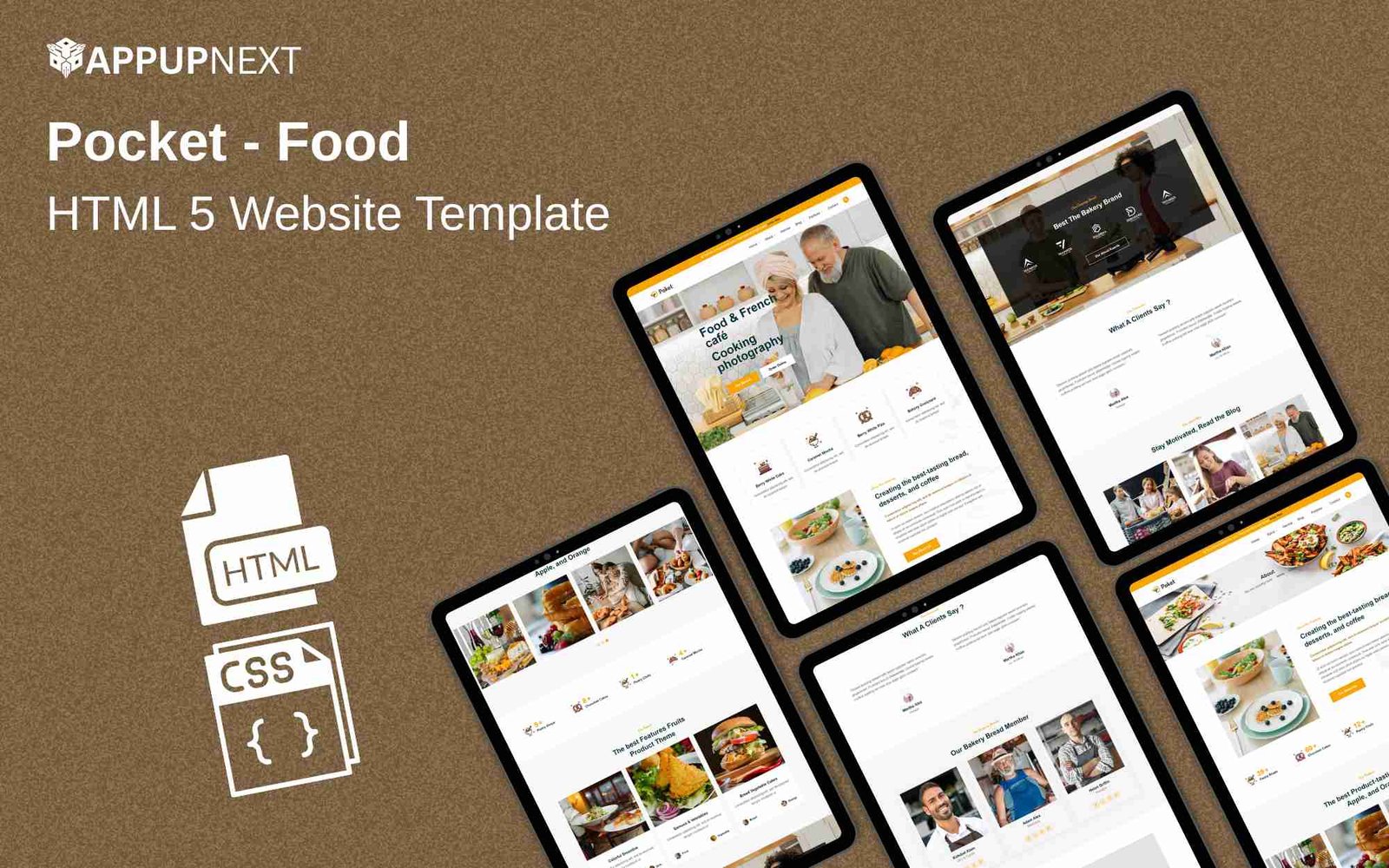 Poket - Food - HTML 5 Website Template - v1