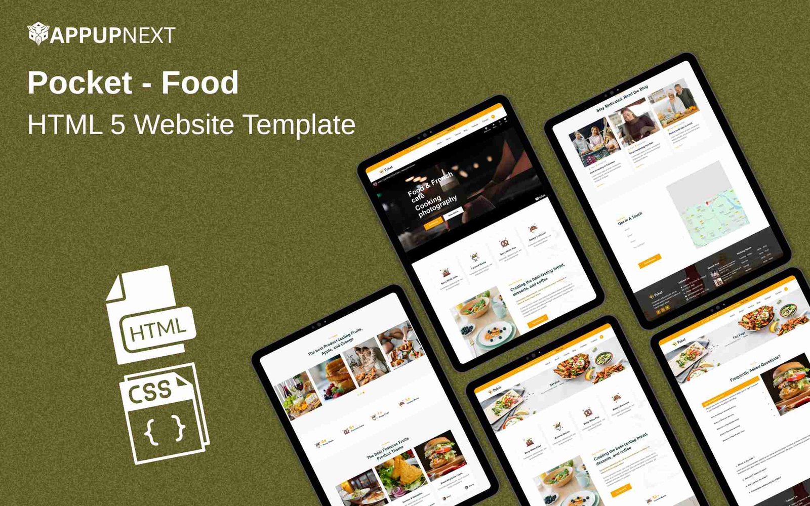 Poket - Food - HTML 5 Website Template - v2