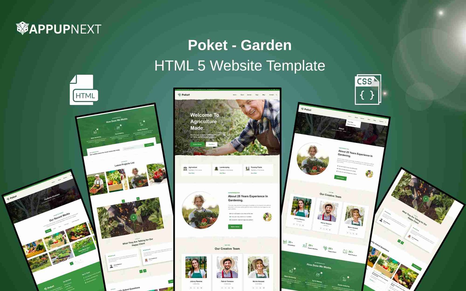 Poket - Garden - HTML 5 Website Template - v1