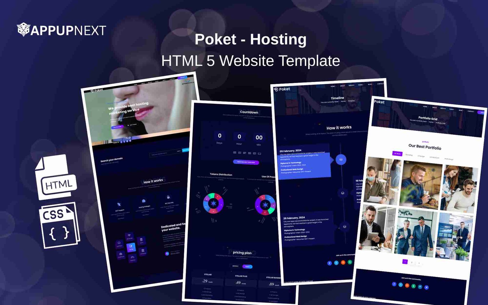 Poket - Hosting - HTML 5 Website Template - v2