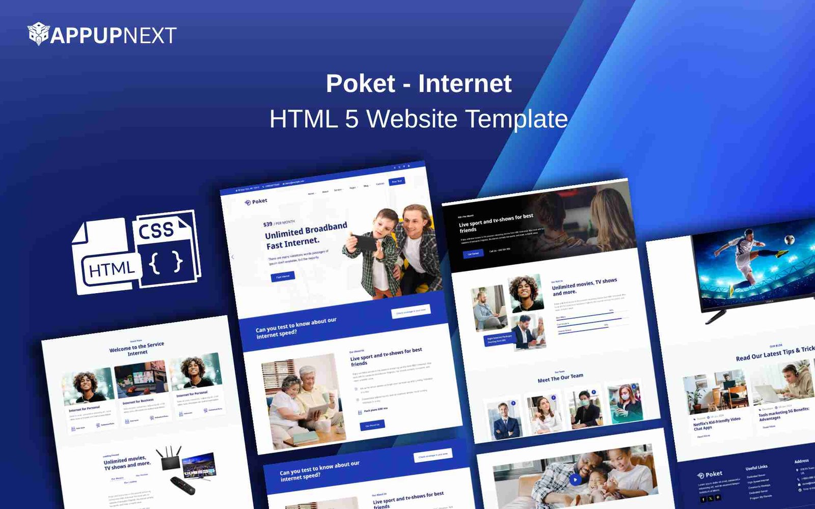 Poket - Internet - HTML 5 Website Template - v1