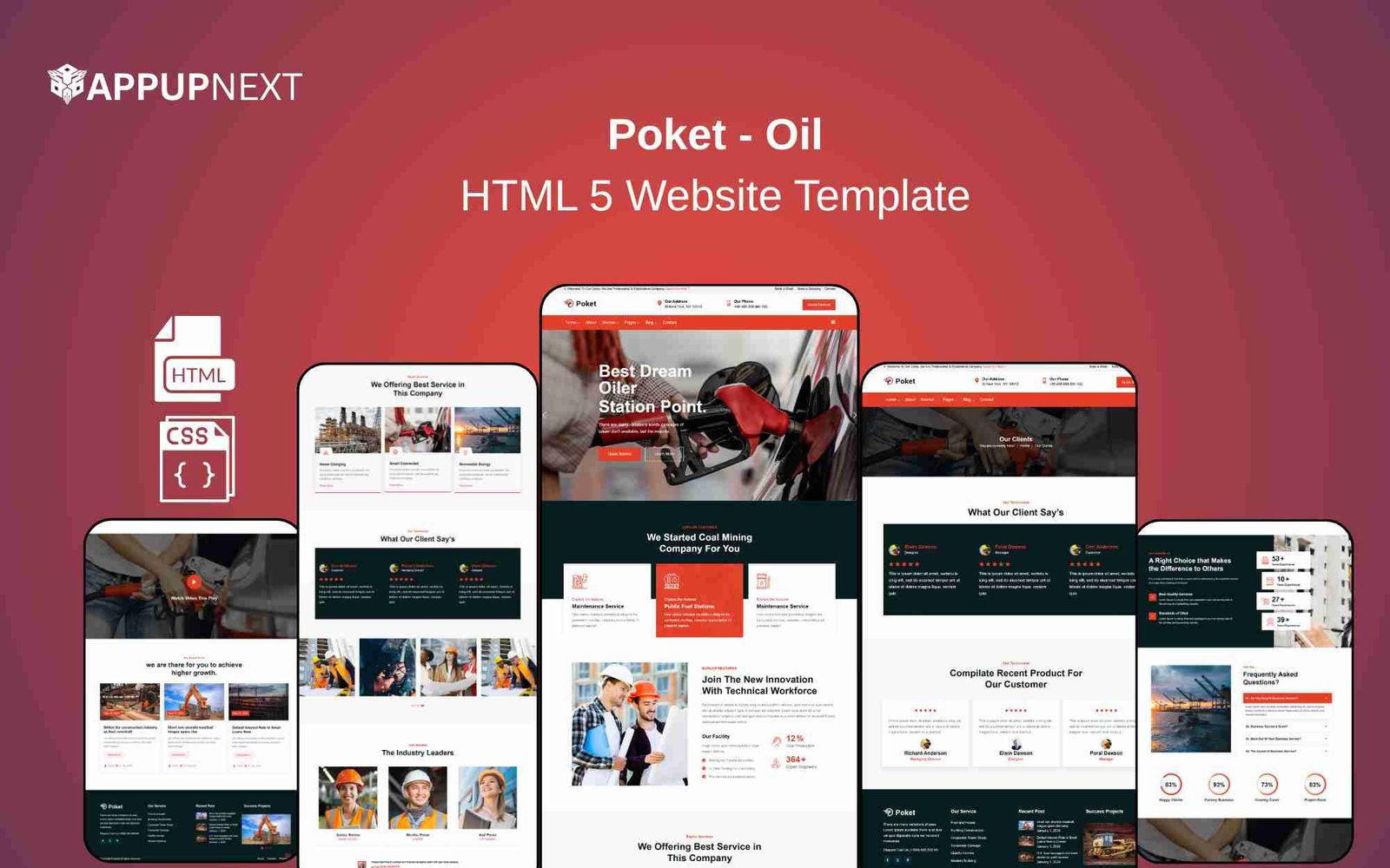 Poket - Oil - HTML 5 Website Template - v1