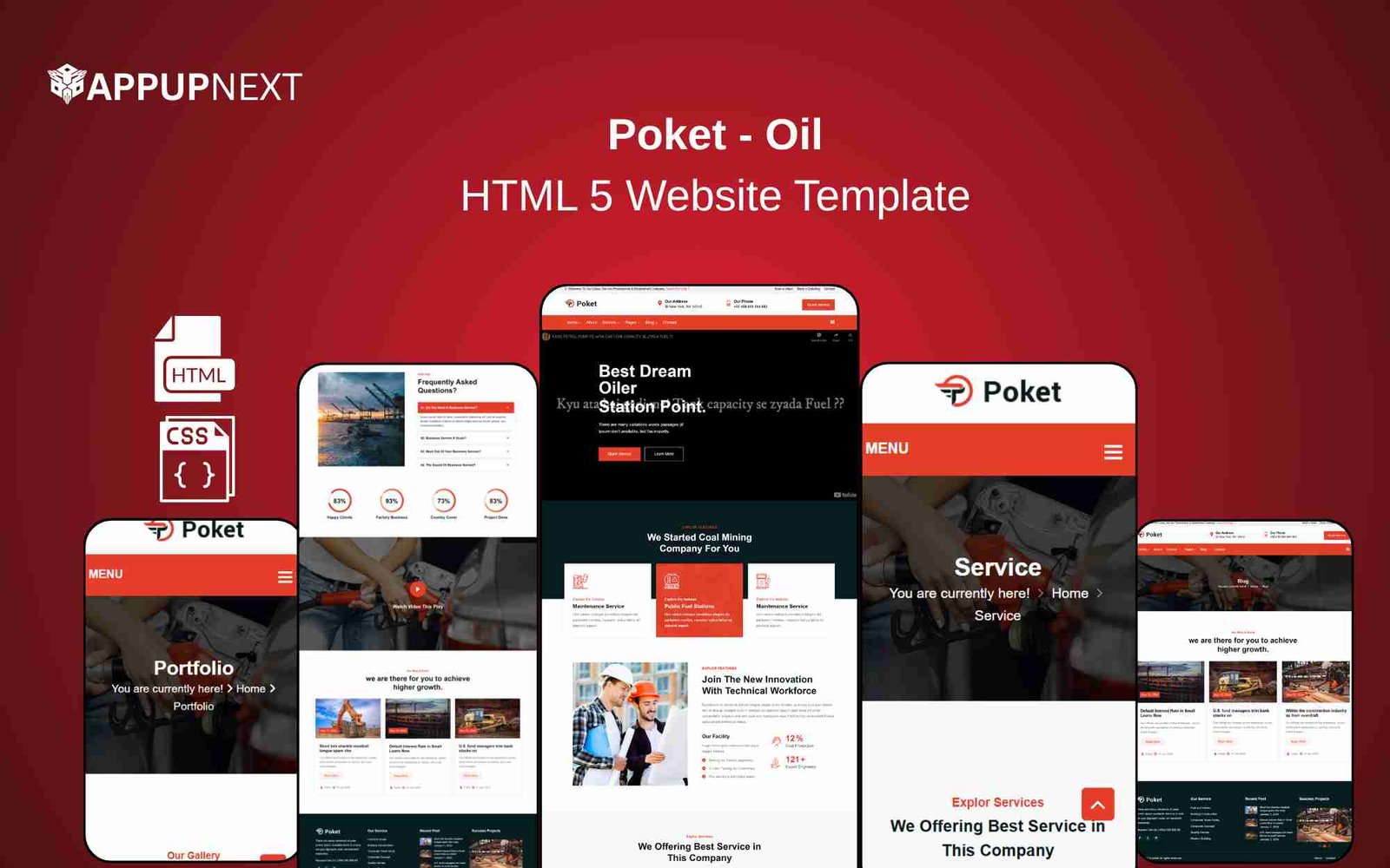 Poket - Oil - HTML 5 Website Template - v2