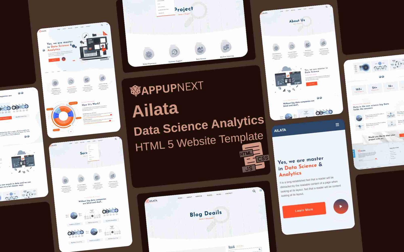 Ailata - Data Science Analytics - HTML 5 Website Template - v1