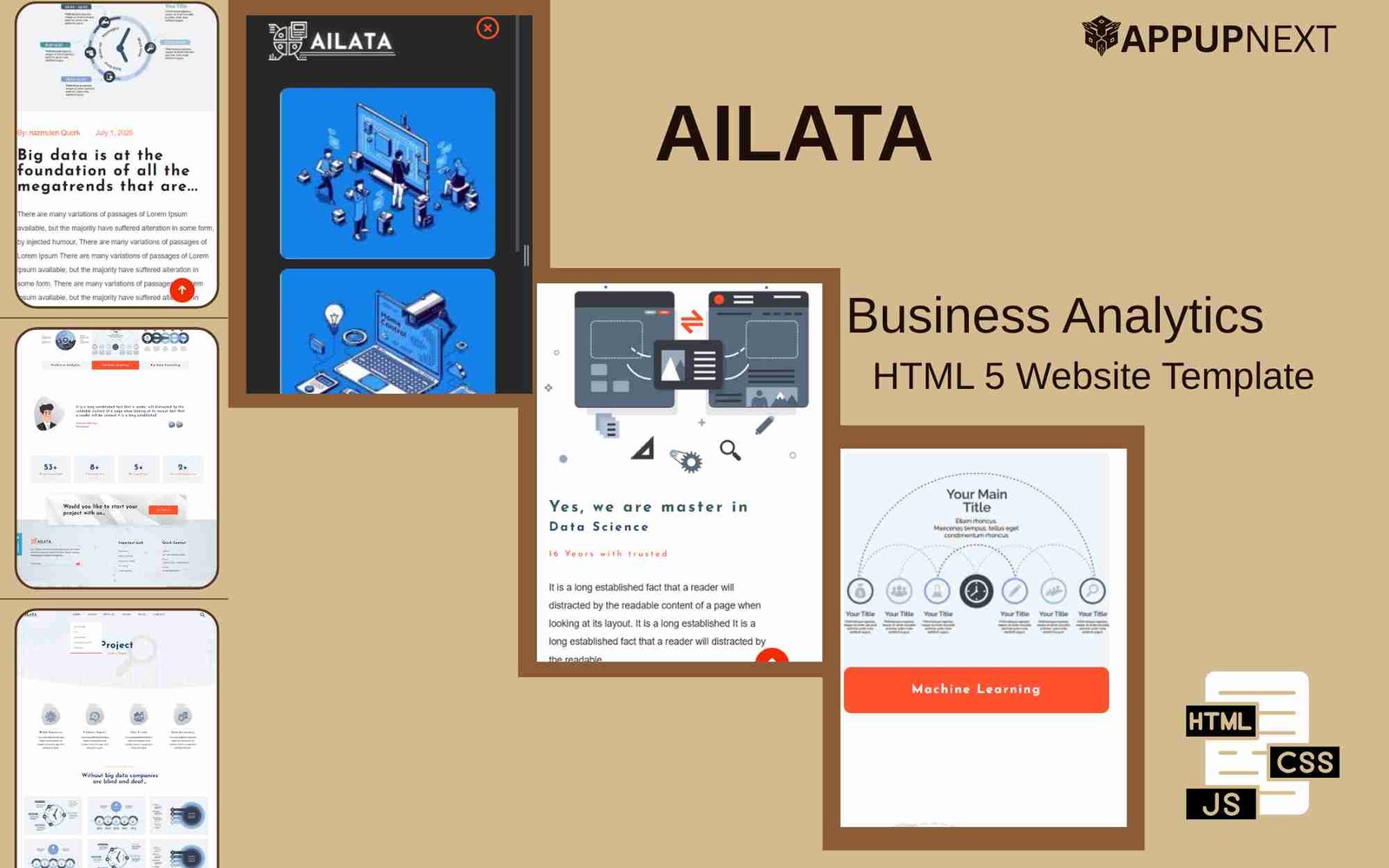Ailata - Data Science Analytics - HTML 5 Website Template - v4