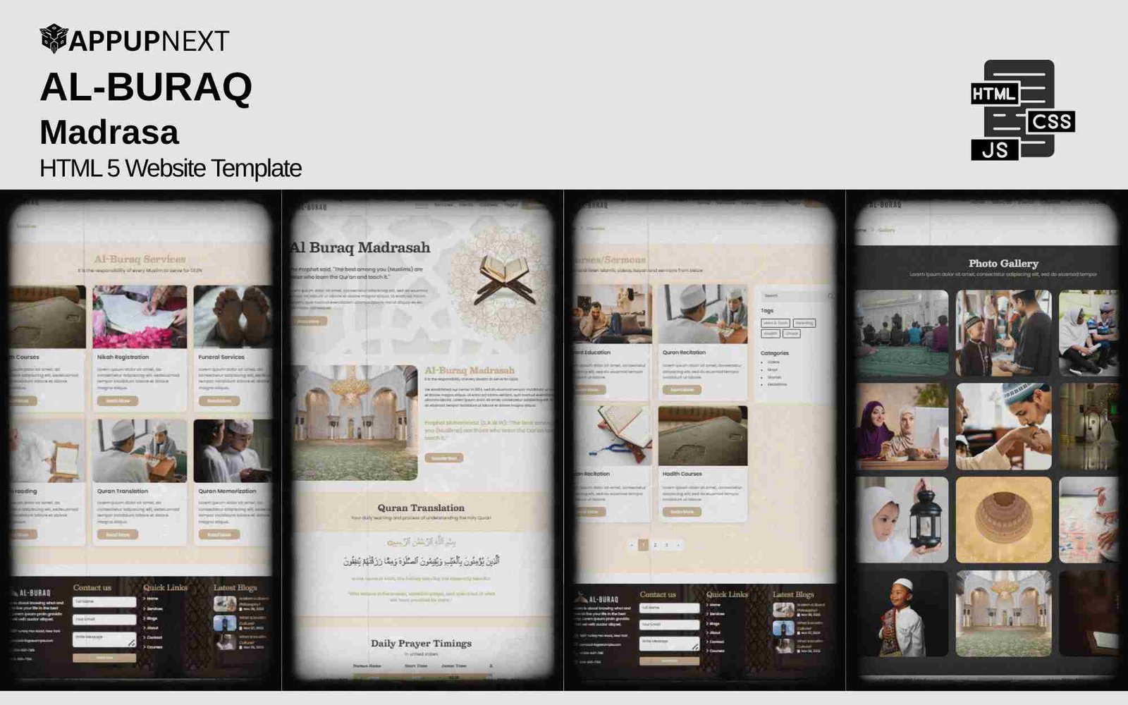 AL-BURAQ - Mosque - HTML 5 Website Template - v2