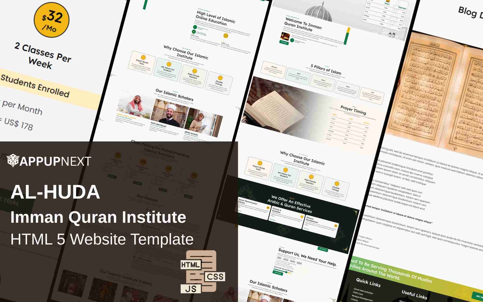 AL-HUDA  - Imman Quran Institute - HTML 5 Website Template - v1