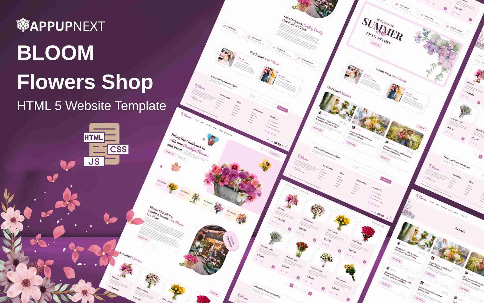 BLOOM - Flowers Shop - HTML 5 Website Template