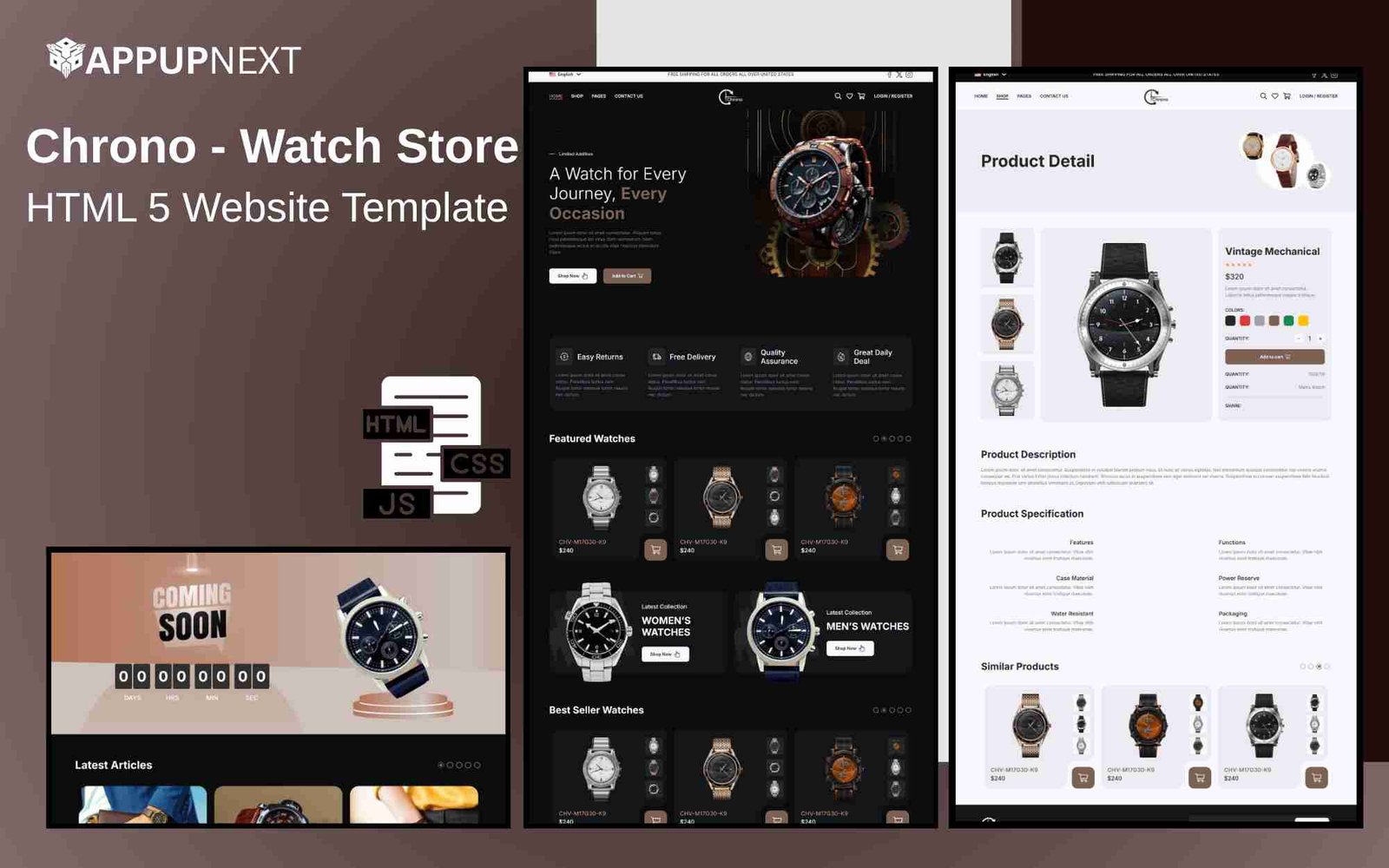 Chrono - Watch Store - HTML 5 Website Template - v2