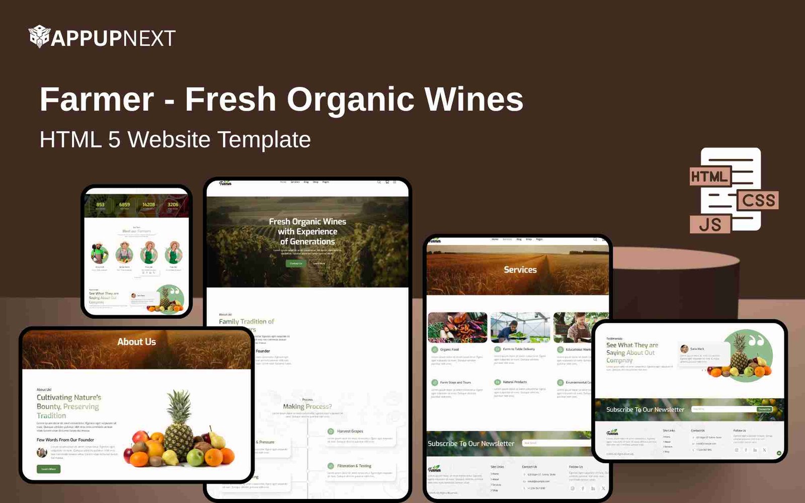 Farmer - Fresh Organic Products - HTML 5 Website Template - v4