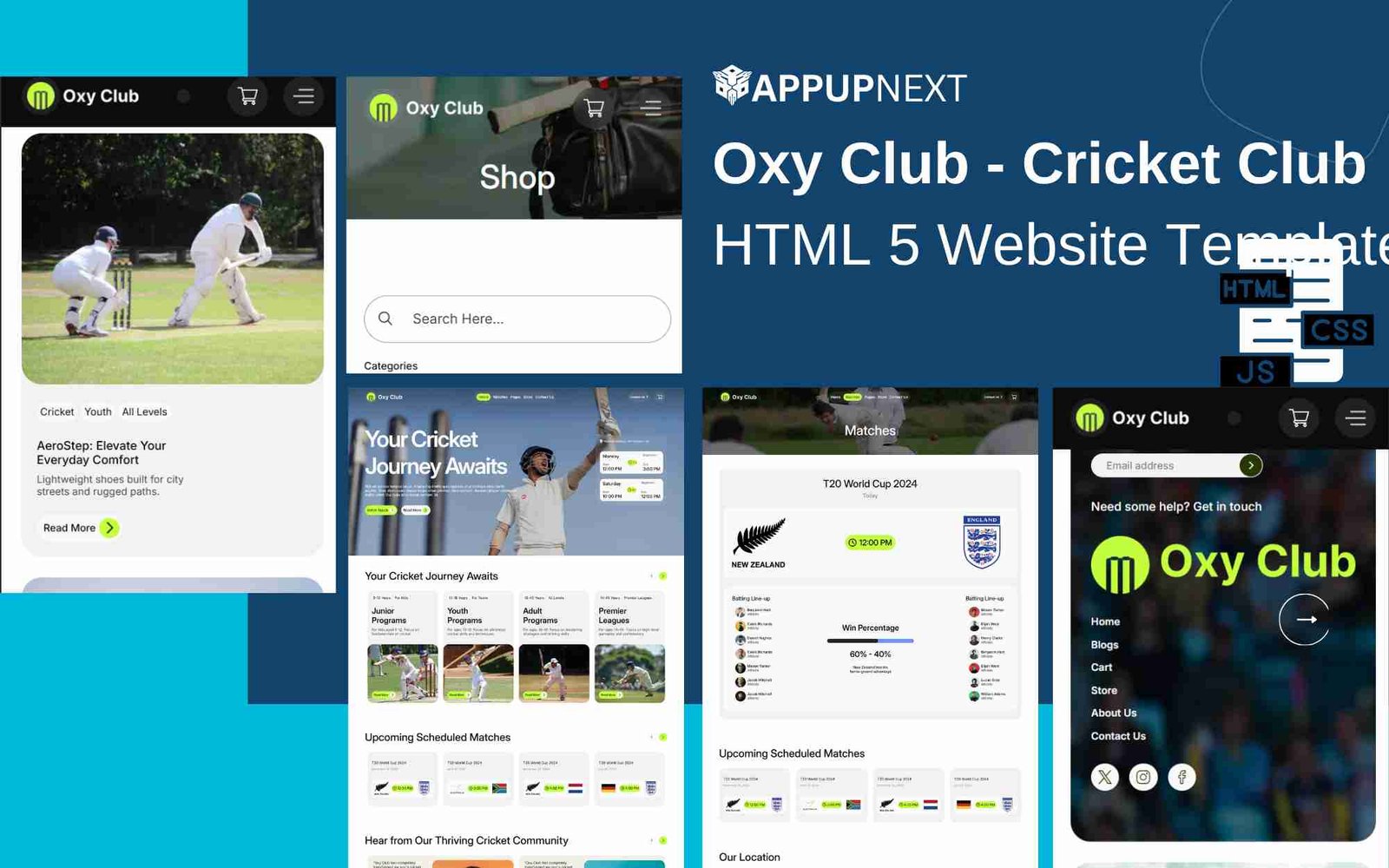 Oxy Club - Cricket Club - HTML 5 Website Template