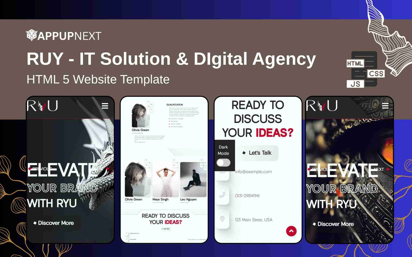 RUY - IT Solution & DIgital Agency - HTML 5 Website Template - v4