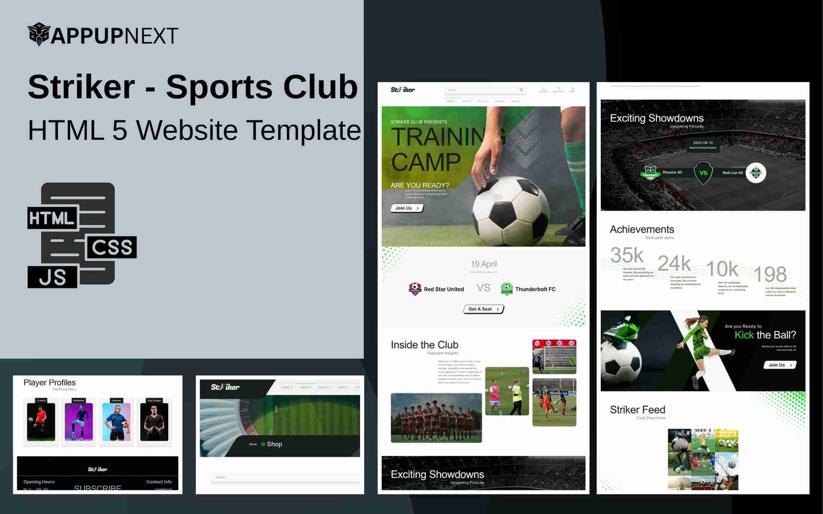 Striker - Sports Club - HTML 5 Website Template - v1