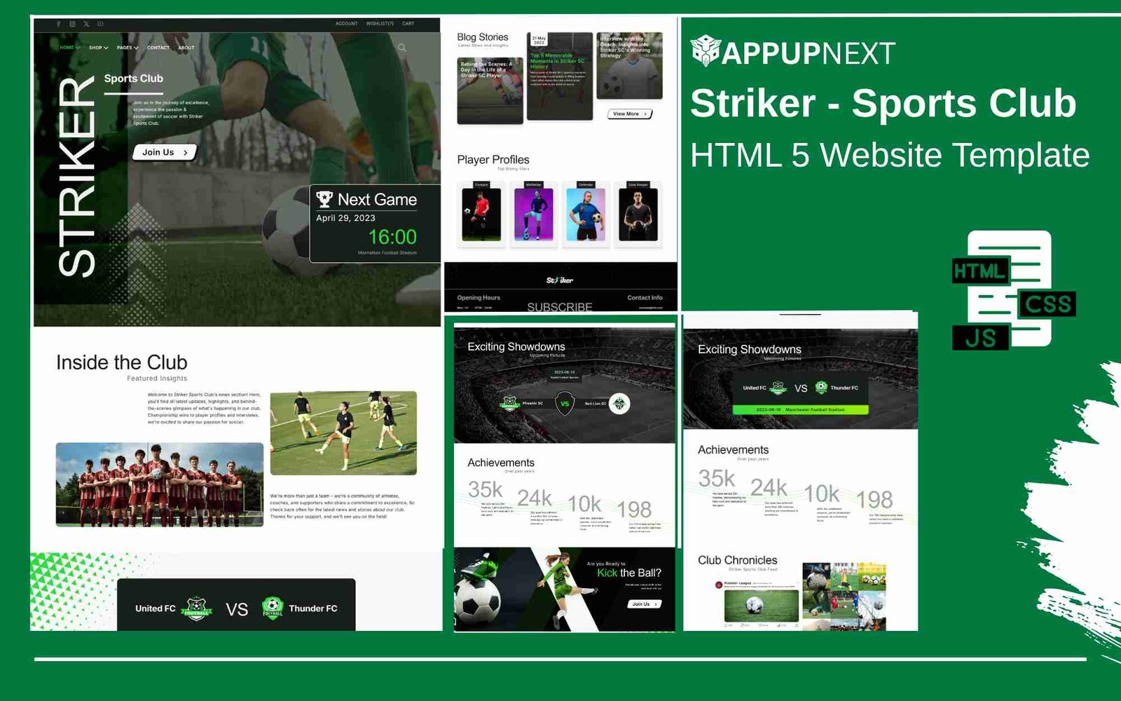 Striker - Sports Club - HTML 5 Website Template - v2