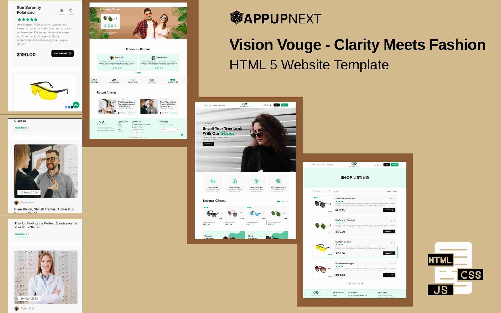 Vision Vouge - Clarity Meets Fashion - HTML 5 Website Template - v2