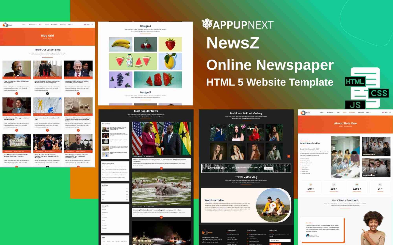 NewsZ - Online Newspaper - HTML 5 Website Template - v3