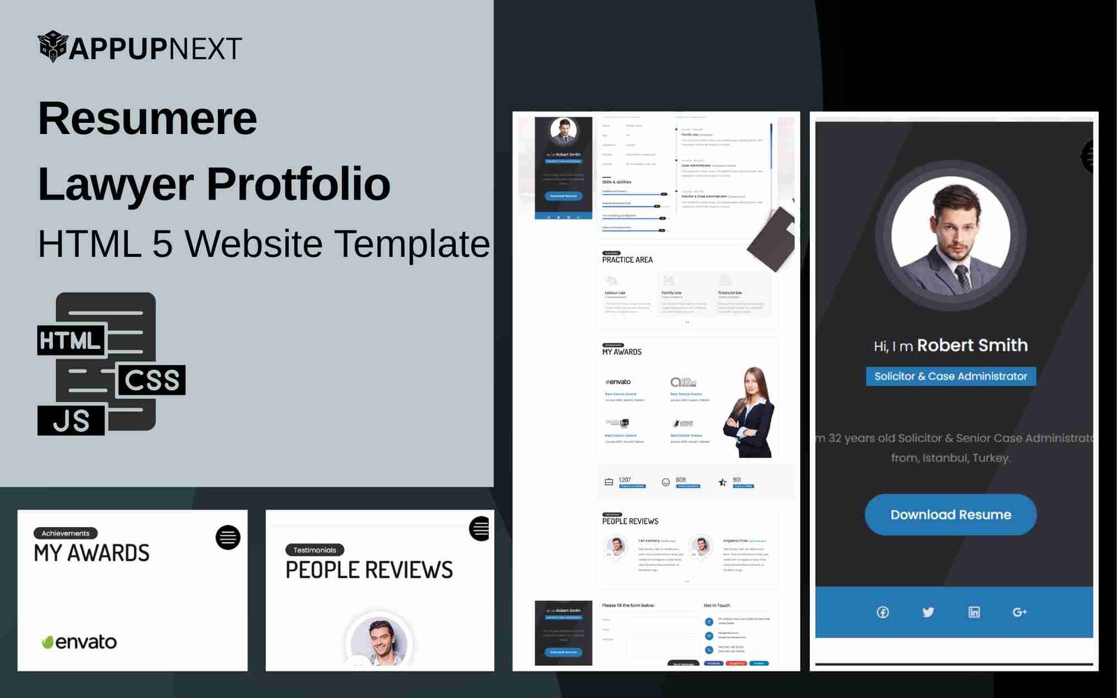 Resumere  - Lawyer Protfolio - HTML 5 Website Template - v6