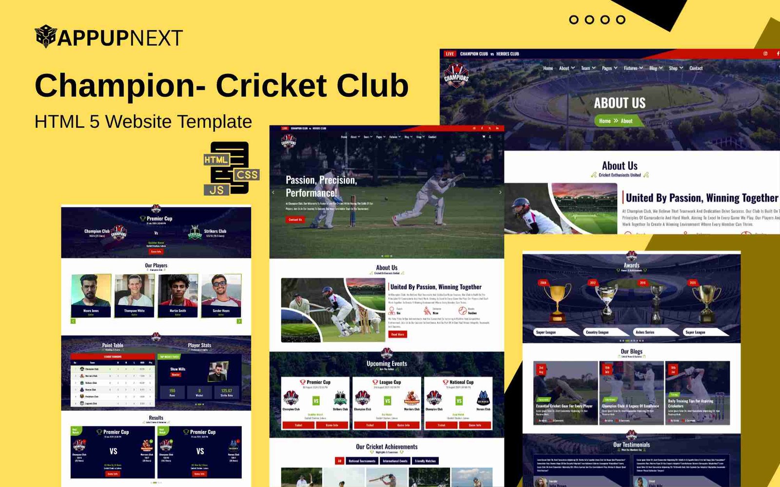 Champion- Cricket Club - HTML 5 Website Template