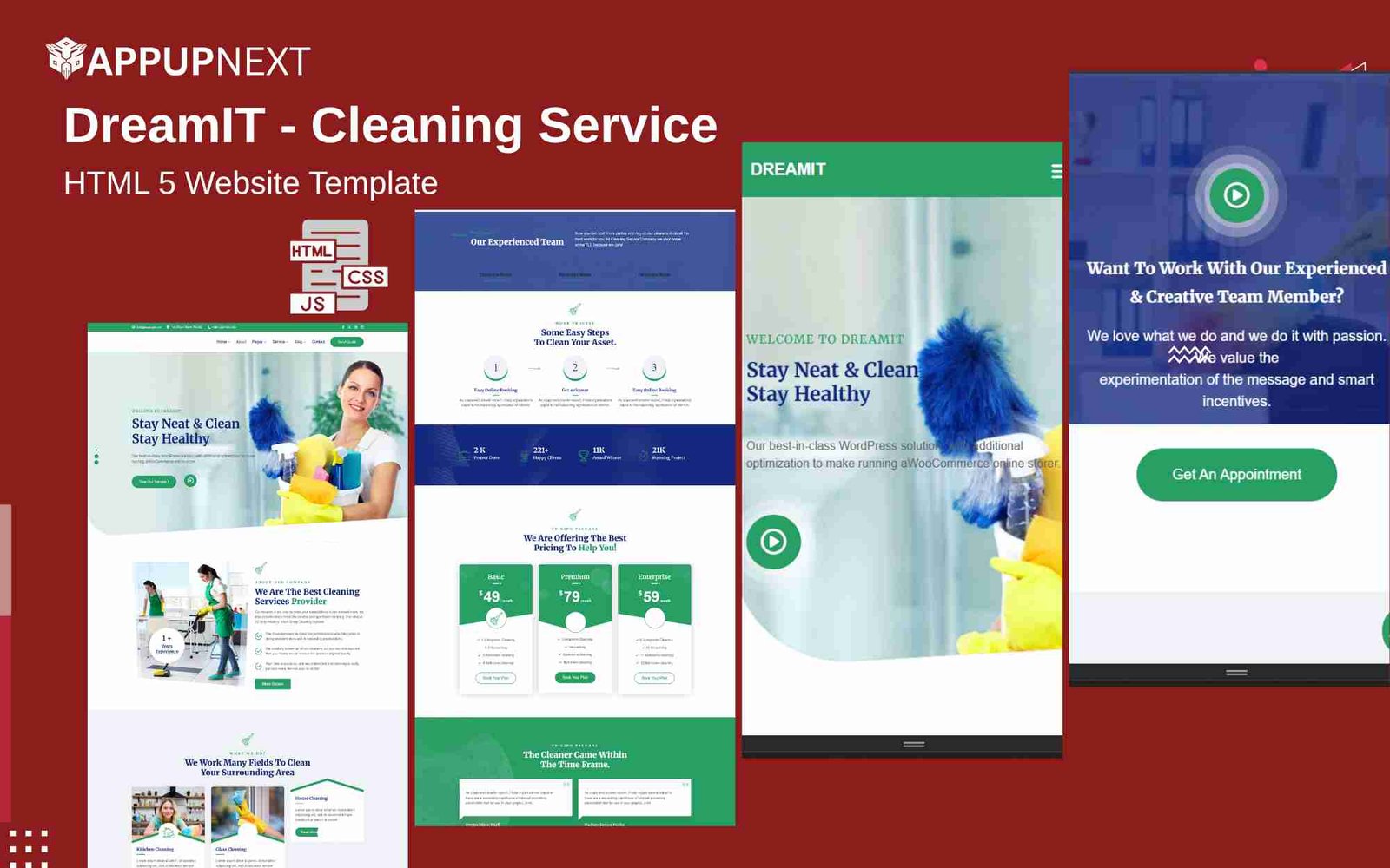 DreamIT - Cleaning Service - HTML 5 Website Template - v1