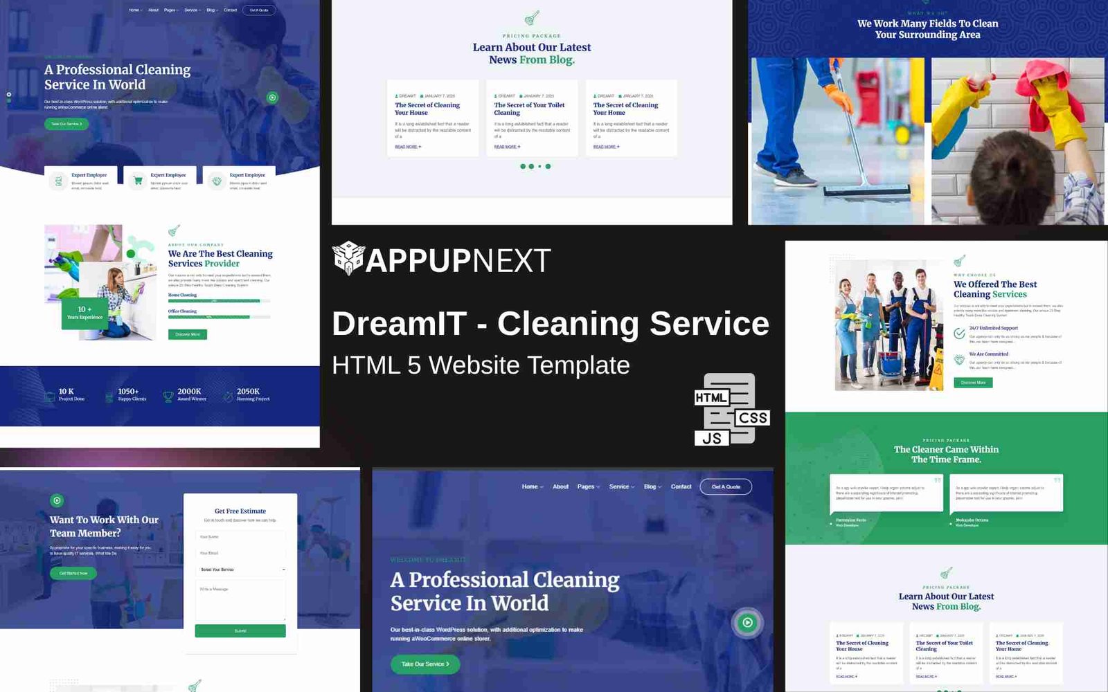 DreamIT - Cleaning Service - HTML 5 Website Template - v2
