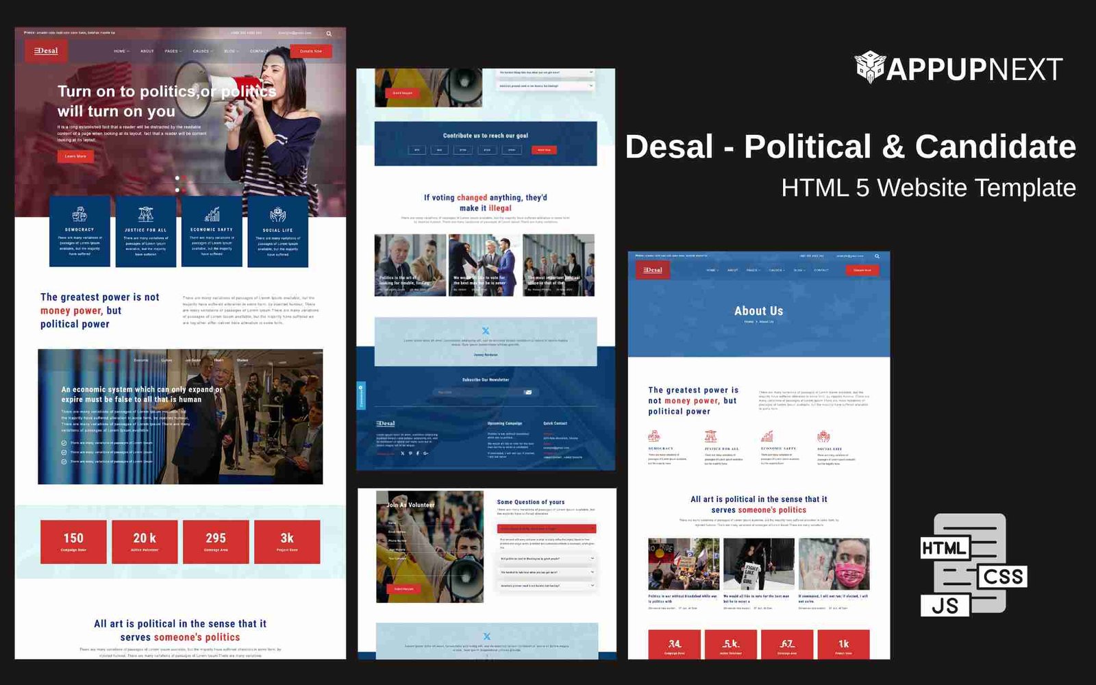 Desal - Political & Candidate - HTML 5 Website Template - v1