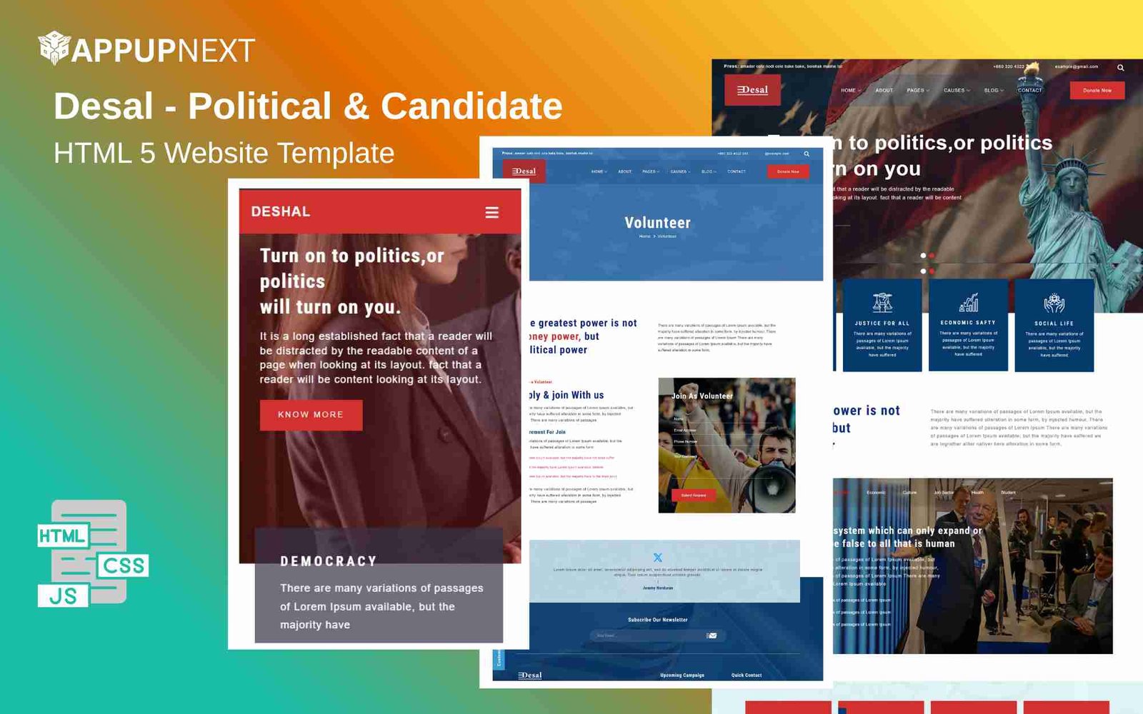 Desal - Political & Candidate - HTML 5 Website Template - v2
