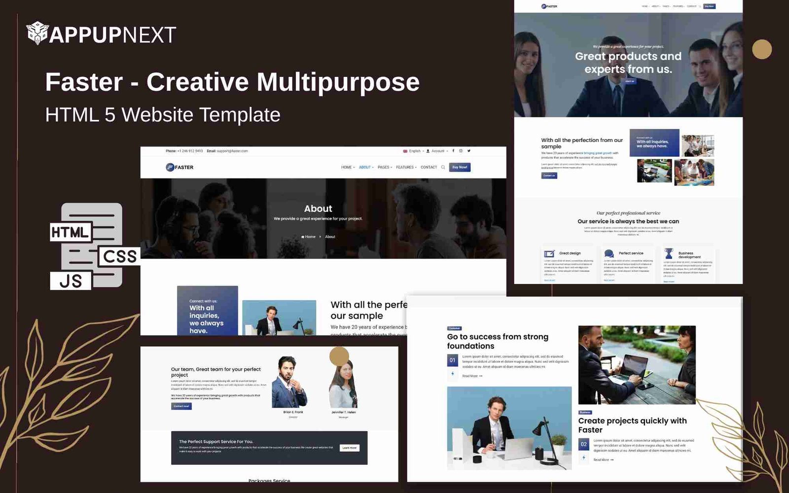 Faster - Creative Multipurpose - HTML 5 Website Template - v1