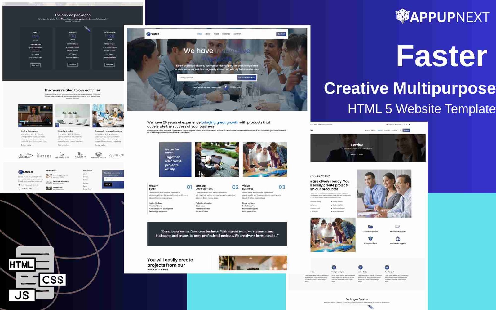 Faster - Creative Multipurpose - HTML 5 Website Template - v2