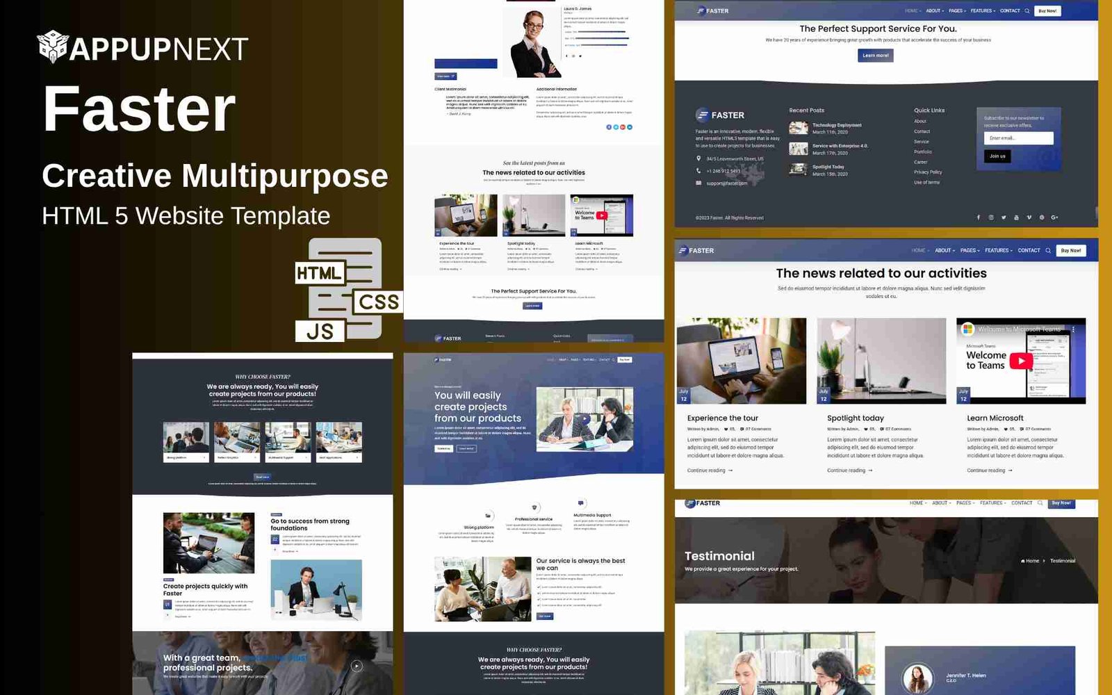 Faster - Creative Multipurpose - HTML 5 Website Template - v3