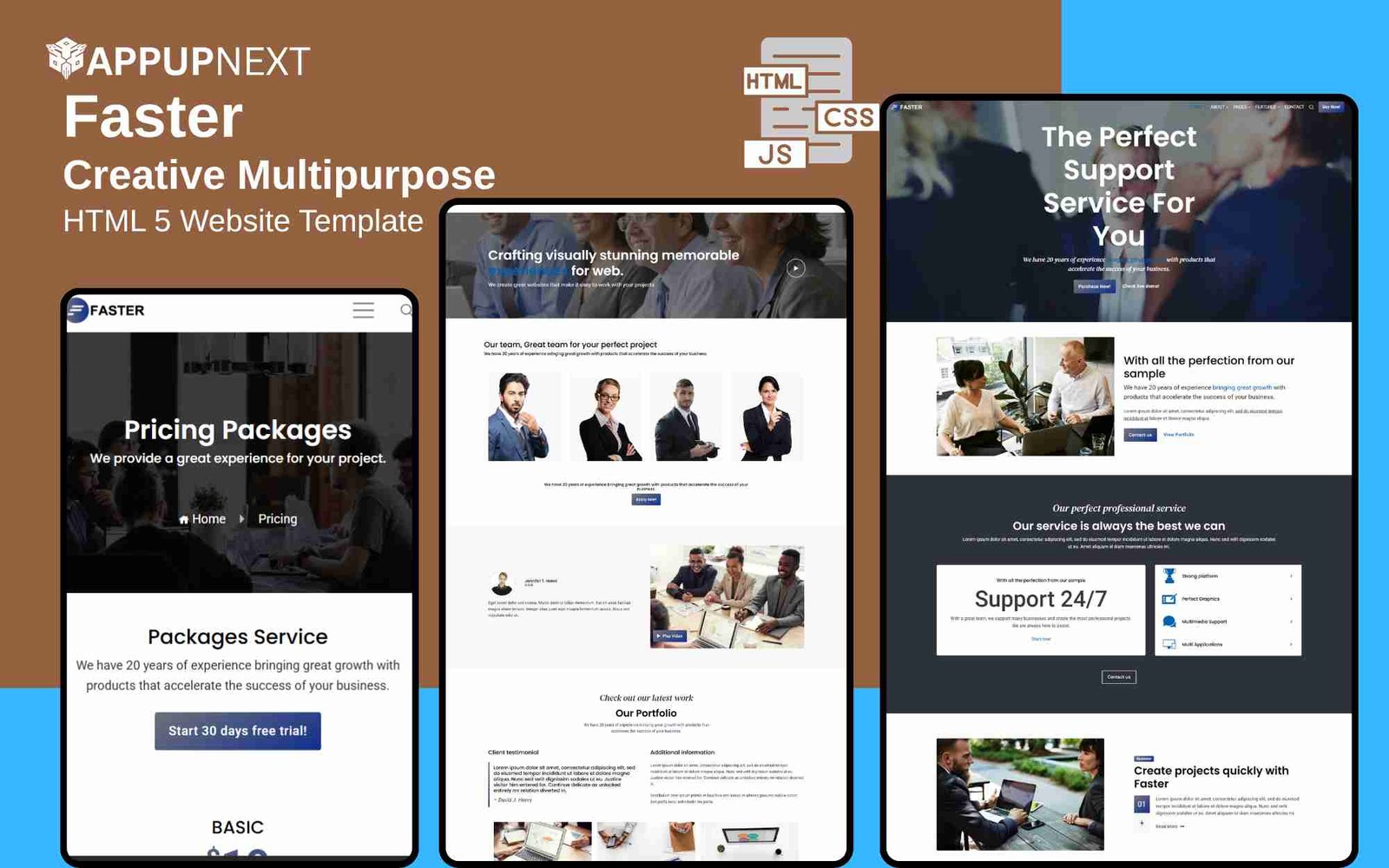 Faster - Creative Multipurpose - HTML 5 Website Template - v5