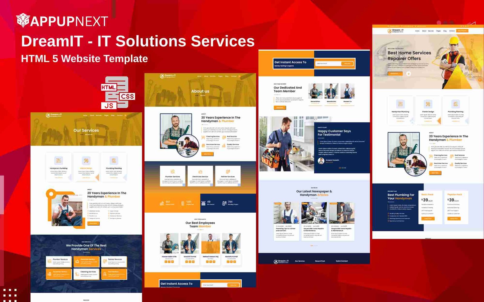DreamIT - IT Solutions Services - HTML 5 Website Template - v3