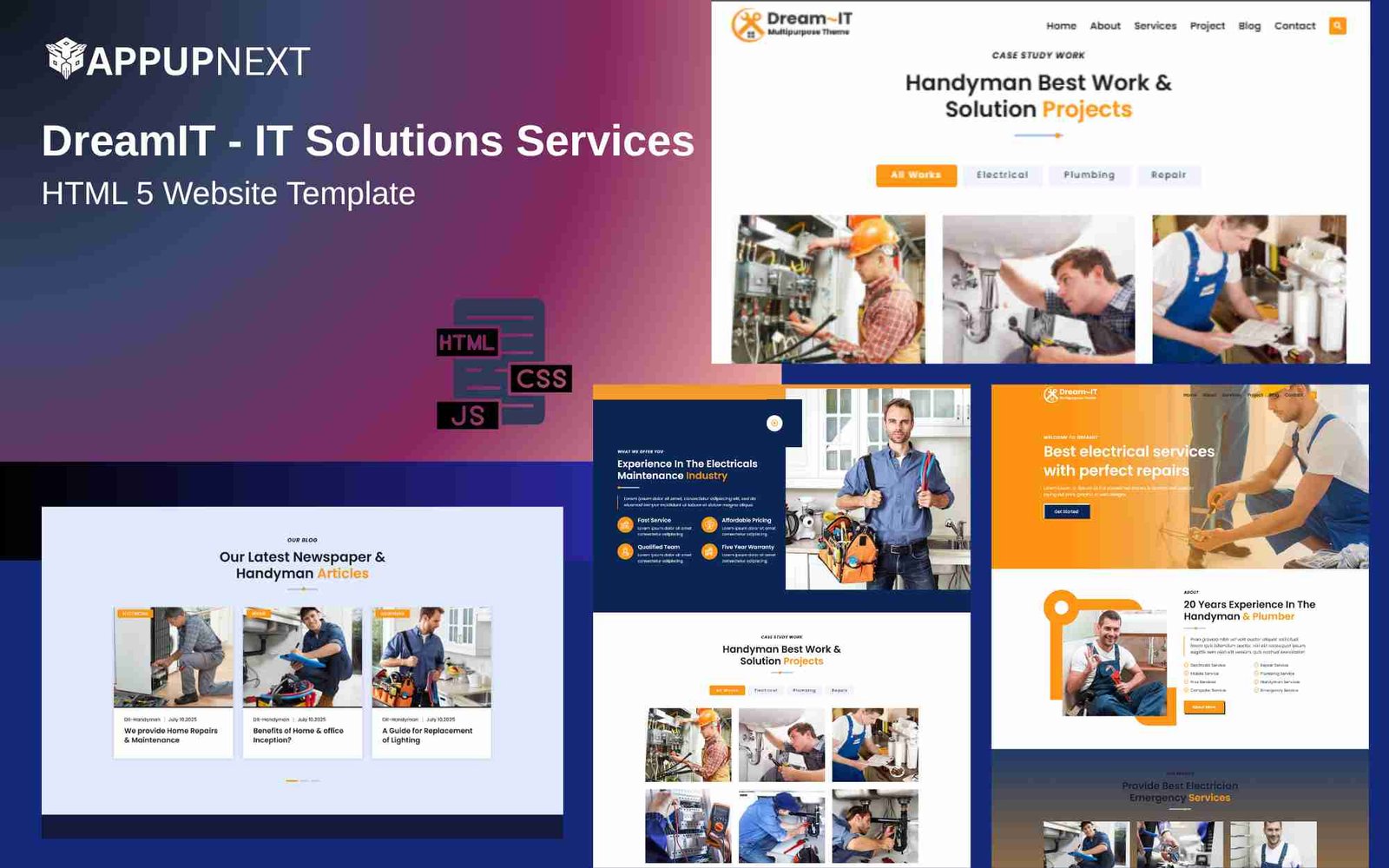 DreamIT - IT Solutions Services - HTML 5 Website Template - v7