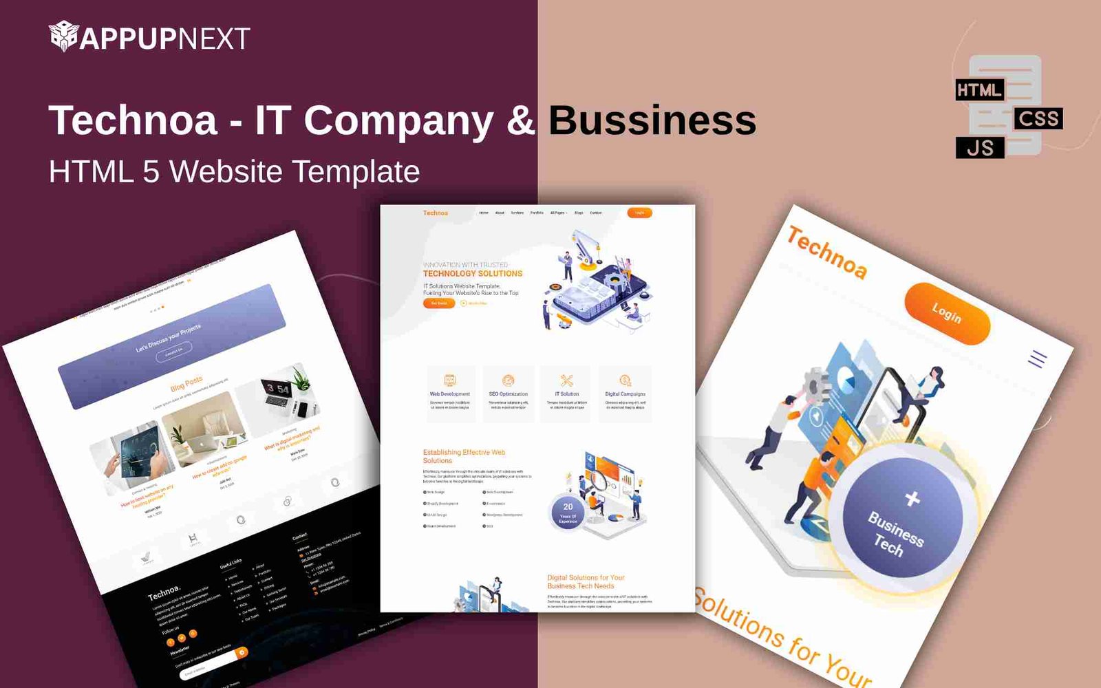 Technoa - IT Company & Bussiness - HTML 5 Website Template